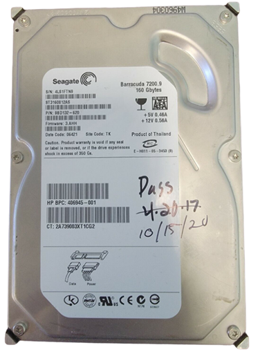 [ST3160812AS/9BD132-033] Seagate BarraCuda 7200.9 160GB 7200 RPM 8MB Cache SATA 3.0Gb/s 3.5" HDD