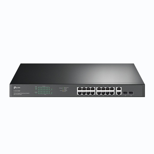 [TL-SG1218MP] TP-Link 18-Port Gigabit Rackmount Switch with 16 PoE+