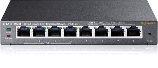 [TL-SG108PE] TP-Link 8-Port Gigabit Easy Smart Switch with 4-Port PoE