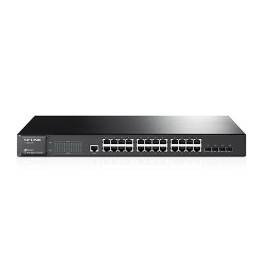 [TL-SG3428XMP] TP-Link JetStream 24-Port Gigabit and 4-Port 10GE SFP+ L2+ Managed Switch with 24-Port PoE+