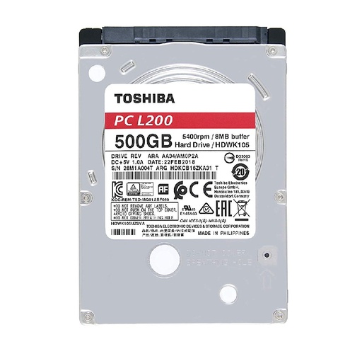 [HDD2J53/ MK5059GSXP] Toshiba 500GB 5,400RPM 2.5-Inch SATA Hard Disk Drive