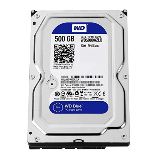 [WD5000AZLX] WD Western Digital Blue 500GB 7200 RPM 32MB Cache SATA 6.0Gb/s 3.5 Desktop Internal HDD