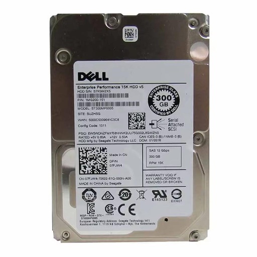 [0GHGYT] (0GHGYT) Dell 300GB SAS 12 Gb/s 	2.5 inches 15k RPM HDD