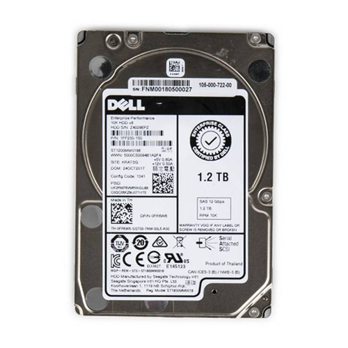 [00KV02] Dell 1.2TB SAS 12 Gb/s 2.5 inches 10000RPM HDD ( Refurbished )