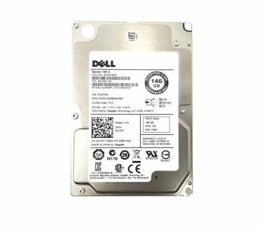 [GP881] (GP881) Dell 146GB SAS 3 Gb/s 	2.5 inches 10000RPM Server Harddisk