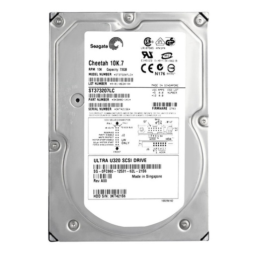 [G8763] (G8763) Dell 73GB SAS 3 Gb/s 	3.5 inches 10000RPM Server Harddisk