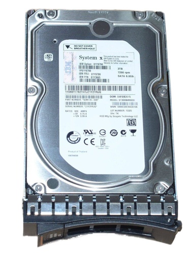 [1C1278-039] (Refurbished) IBM 3TB 7.2K 6Gb/s SAS 3.5" Hard Drive