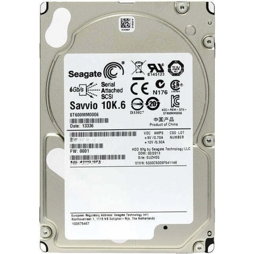 [9WG066-179] Seagate Savvio 10K.6 600GB 10000RPM SAS 6Gb/s 64MB Cache (CE) 2.5-inch Hard Drive