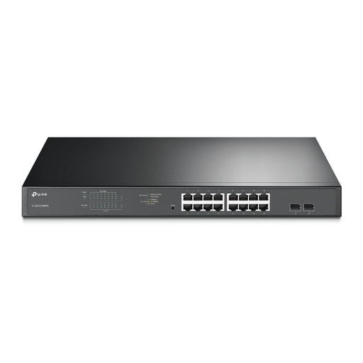 [TL-SG1218MPE] TP-Link JetStream 16-Port Gigabit Easy Smart PoE+ Switch with 2 SFP Slots