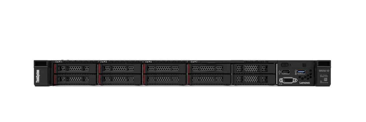 Lenovo ThinkSystem SR250 V2 Rack Server | Xeon E-2324, 8GB