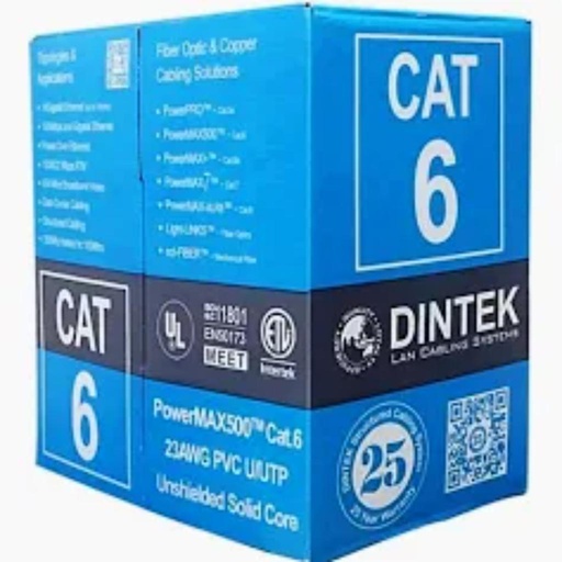 [1103-04011] Dintek Cat.6 4Pair FTP Shielded (U/FTP) Outdoor Cable, 23AWG (PE Black) - 305M/reel