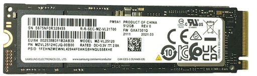 [MZVL2512HCJQ-00B07] Samsung PM9A1 512GB M.2-2280 PCIe 4.0 NVMe SED SSD